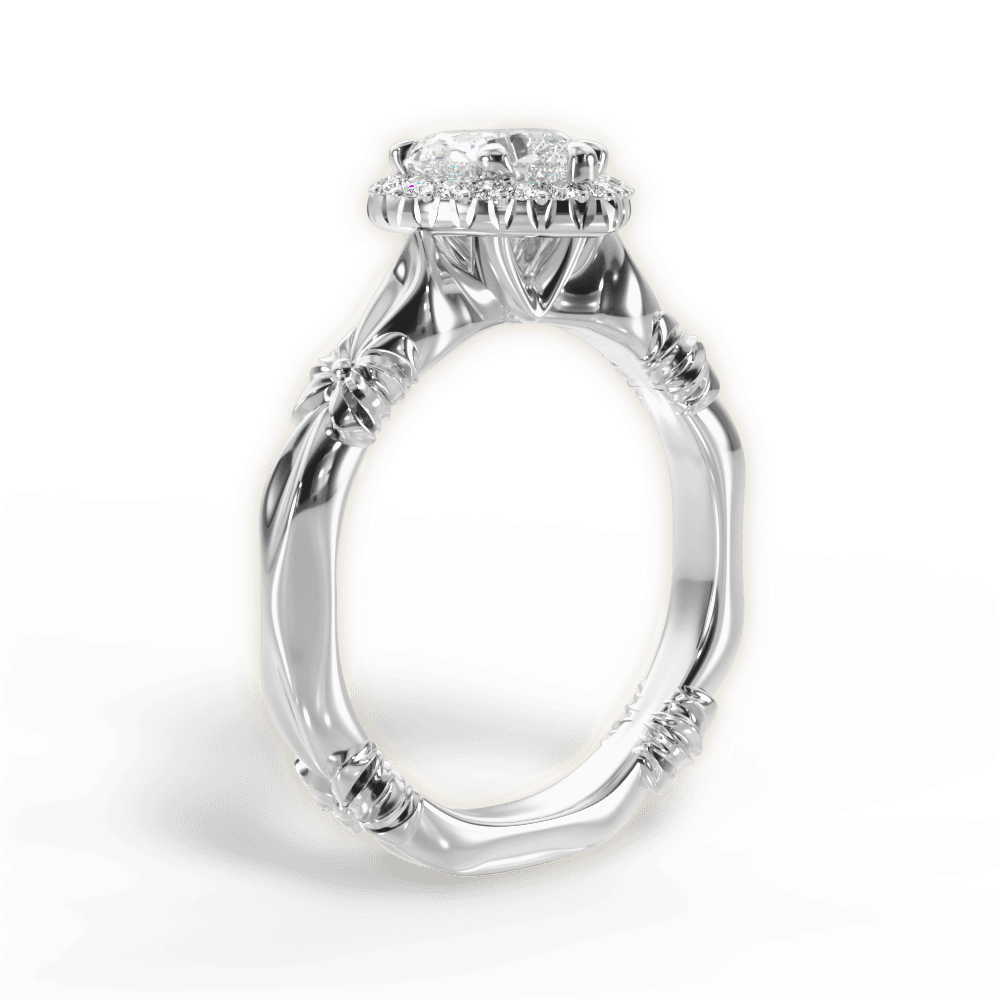 Erica Heart Cut Lab Grown Diamond 14Kt White Gold Engagement Ring - View 2