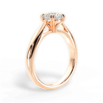 Gillian Round Cut Lab Grown Diamond 18Kt Rose Gold Engagement Ring - View 2