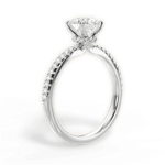Giselle Round Cut Lab Grown Diamond Platinum Engagement Ring - View 2