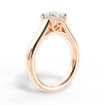 Ariana Round Cut Lab Grown Diamond 18Kt Rose Gold Engagement Ring - View 2