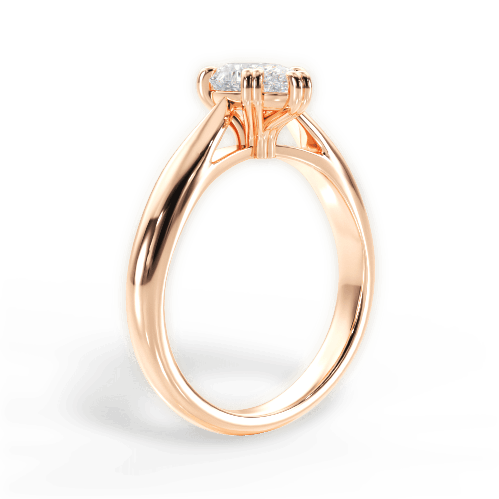 Gillian Pear Cut Lab Grown Diamond 18Kt Rose Gold Engagement Ring - View 2