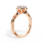 Erica Round Cut Lab Grown Diamond 18Kt Rose Gold Engagement Ring - View 4