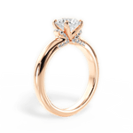 Florence Round Cut Lab Grown Diamond 18Kt Rose Gold Engagement Ring - View 2