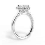 Fiona Emerald Cut Lab Grown Diamond Platinum Engagement Ring - View 3