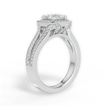 Mackenzie Princess Cut Lab Grown Diamond Platinum Engagement Ring - View 2