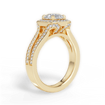 Mackenzie Asscher Cut Lab Grown Diamond 18Kt Yellow Gold Engagement Ring - View 2