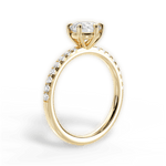 Eleanor Round Cut Lab Grown Diamond 18Kt Yellow Gold Engagement Ring - View 2