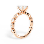 Edith Marquise Cut Lab Grown Diamond 18Kt Rose Gold Engagement Ring - View 2