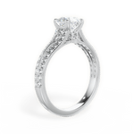 Kendra Asscher Cut Lab Grown Diamond Platinum Engagement Ring - View 4