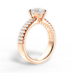 Kayla Round Cut Lab Grown Diamond 18Kt Rose Gold Engagement Ring - View 4