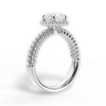 Jocelyn Cushion Cut Lab Grown Diamond 18Kt White Gold Engagement Ring - View 4