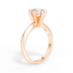Gina Round Cut Lab Grown Diamond 18Kt Rose Gold Engagement Ring - View 4