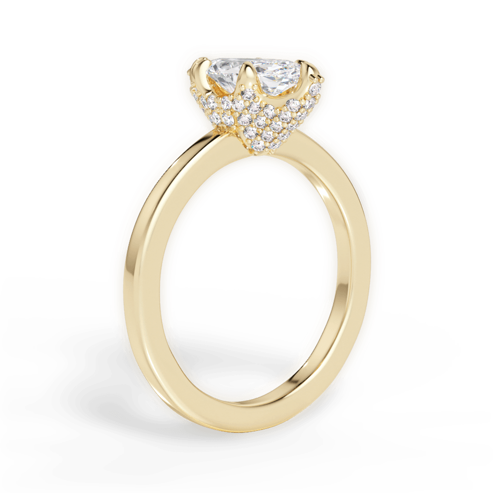 Gemma Marquise Cut Lab Grown Diamond 18Kt Yellow Gold Engagement Ring - View 3