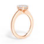 Janet Radiant Cut Lab Grown Diamond 18Kt Rose Gold Engagement Ring - View 2