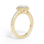 Kathleen Asscher Cut Lab Grown Diamond 18Kt Yellow Gold Engagement Ring - View 2