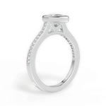 Deanna Pear Cut Lab Grown Diamond Platinum Engagement Ring - View 3