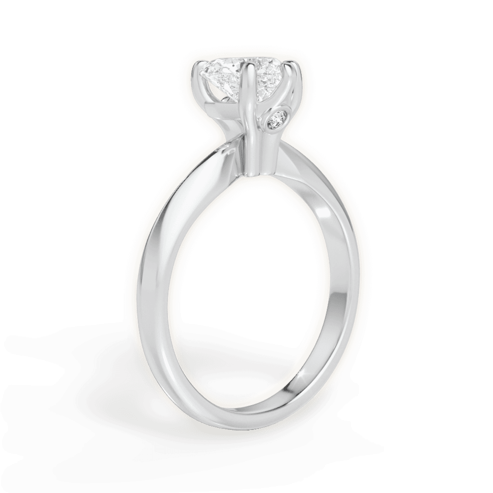 Amanda Heart Cut Lab Grown Diamond 18Kt White Gold Engagement Ring - View 2