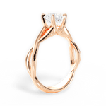 Aubrey Asscher Cut Lab Grown Diamond 18Kt Rose Gold Engagement Ring - View 2