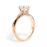 Florence Asscher Cut Lab Grown Diamond 18Kt Rose Gold Engagement Ring - View 3