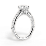 Frances Oval Cut Lab Grown Diamond 14Kt White Gold Engagement Ring - View 3