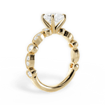 Edith Cushion Cut Lab Grown Diamond 18Kt Yellow Gold Engagement Ring - View 2