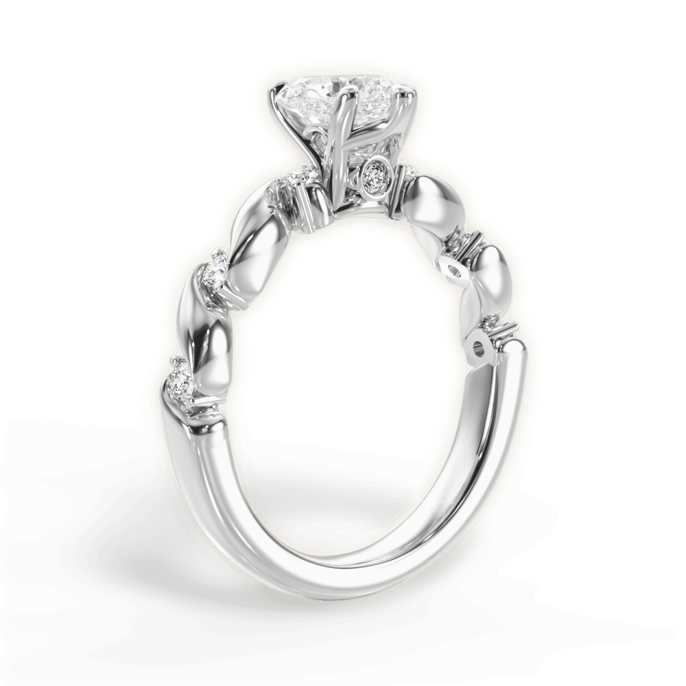 Emma Heart Cut Lab Grown Diamond 14Kt White Gold Engagement Ring - View 2