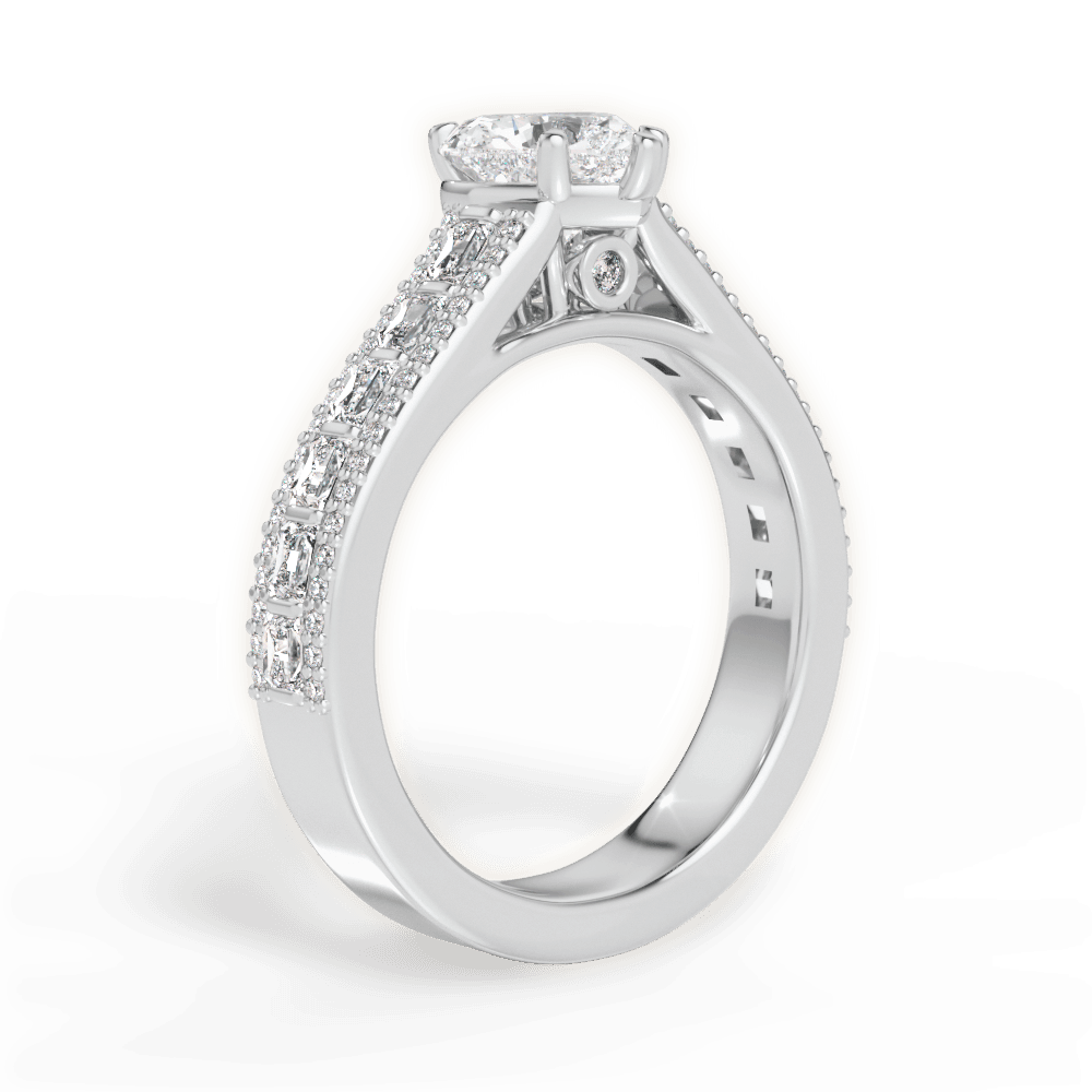 Lynn Heart Cut Lab Grown Diamond 14Kt White Gold Engagement Ring - View 2