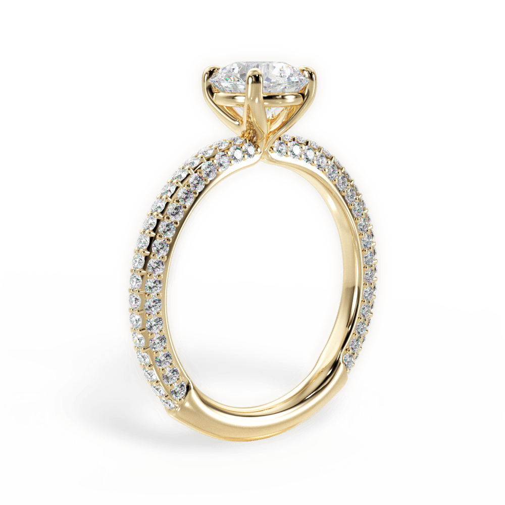Kristen Round Cut Lab Grown Diamond 18Kt Yellow Gold Engagement Ring - View 4