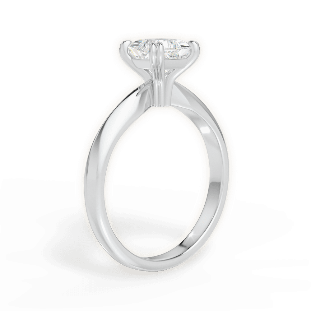 Anastasia Princess Cut Lab Grown Diamond 14Kt White Gold Engagement Ring - View 3