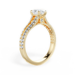 Kendra Pear Cut Lab Grown Diamond 18Kt Yellow Gold Engagement Ring - View 2