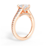 Leslie Princess Cut Lab Grown Diamond 18Kt Rose Gold Engagement Ring - View 4