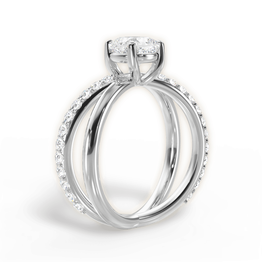 Jennifer Cushion Cut Lab Grown Diamond Platinum Engagement Ring - View 2
