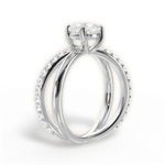 Jennifer Cushion Cut Lab Grown Diamond Platinum Engagement Ring - View 2