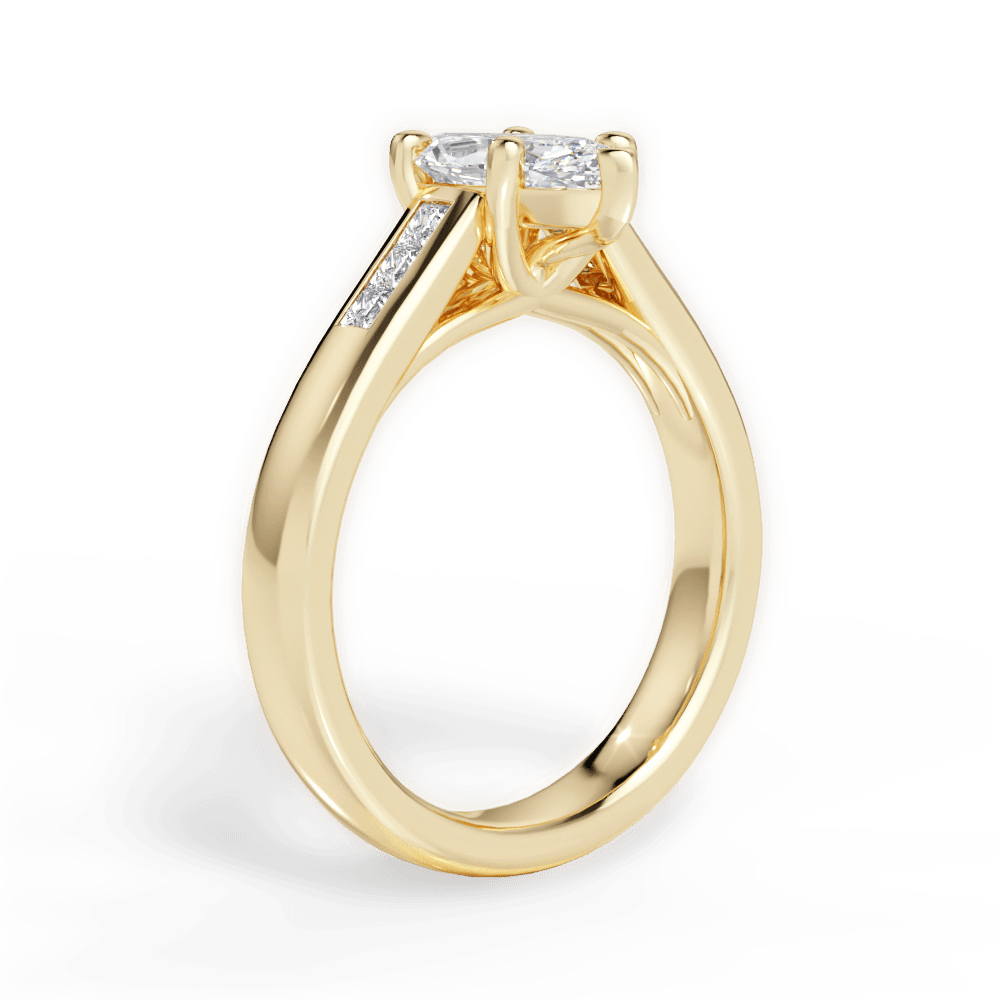 Brittany Marquise Cut Lab Grown Diamond 18Kt Yellow Gold Engagement Ring - View 2