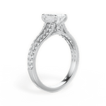 Kendra Emerald Cut Lab Grown Diamond Platinum Engagement Ring - View 4