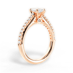 Frances Marquise Cut Lab Grown Diamond 18Kt Rose Gold Engagement Ring - View 2