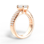 Kayla Emerald Cut Lab Grown Diamond 18Kt Rose Gold Engagement Ring - View 2