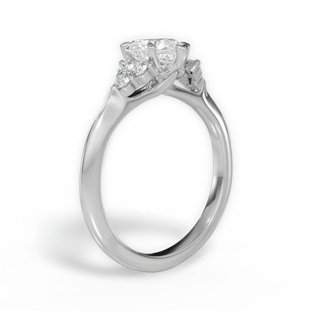 Celeste Heart Cut Lab Grown Diamond 14Kt White Gold Engagement Ring - View 3