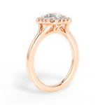 Geneva Round Cut Lab Grown Diamond 18Kt Rose Gold Engagement Ring - View 2