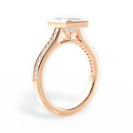 Deanna Radiant Cut Lab Grown Diamond 18Kt Rose Gold Engagement Ring - View 4