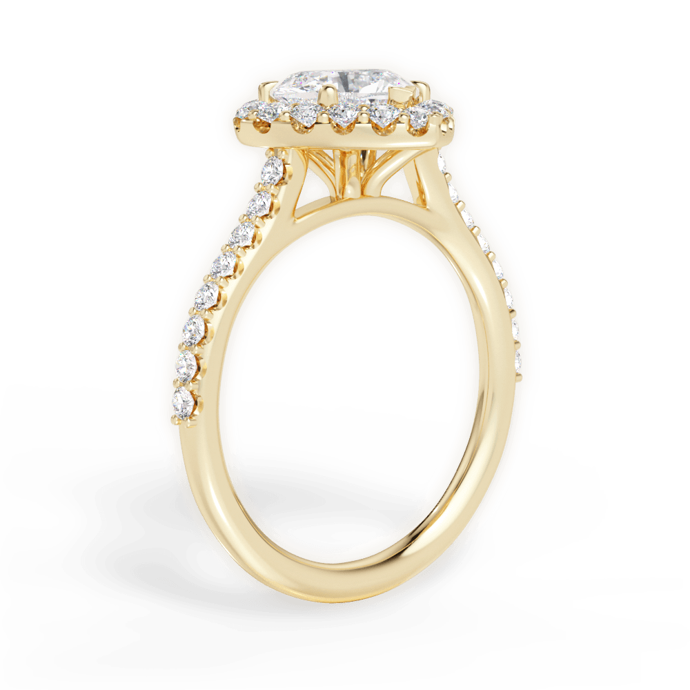Leah Heart Cut Lab Grown Diamond 18Kt Yellow Gold Engagement Ring - View 2
