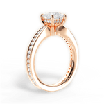 Katelyn Princess Cut Lab Grown Diamond 18Kt Rose Gold Engagement Ring - View 2