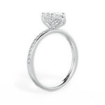 Janice Pear Cut Lab Grown Diamond 14Kt White Gold Engagement Ring - View 2