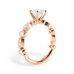 Edith Asscher Cut Lab Grown Diamond 18Kt Rose Gold Engagement Ring - View 2