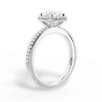Joanne Oval Cut Lab Grown Diamond 18Kt White Gold Engagement Ring - View 4