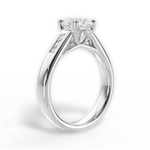 Brittany Oval Cut Lab Grown Diamond Platinum Engagement Ring - View 3