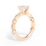 Edith Pear Cut Lab Grown Diamond 18Kt Rose Gold Engagement Ring - View 4