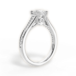 Delia Round Cut Lab Grown Diamond 18Kt White Gold Engagement Ring - View 4