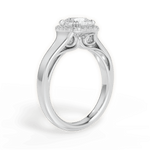 Jasmin Cushion Cut Lab Grown Diamond 18Kt White Gold Engagement Ring - View 4
