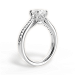 Elena Oval Cut Lab Grown Diamond 14Kt White Gold Engagement Ring - View 2